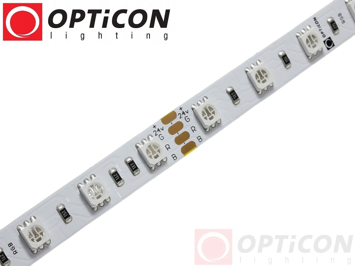 Taśma LED 24V 300x SMD 5050 10mm IP20 14,4W RGB OPTICON PREMIUM