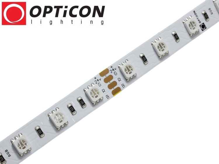 Taśma LED 24V 300x SMD 5050 10mm IP20 14,4W RGB OPTICON PREMIUM