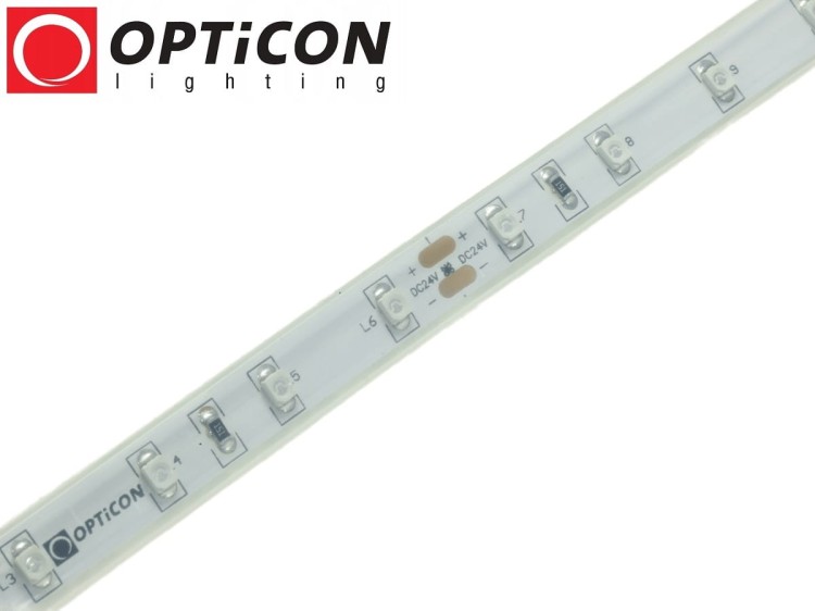 Taśma LED 24V 300 SMD 3528 10mm IP68 4,8W /m Niebieski OPTICON