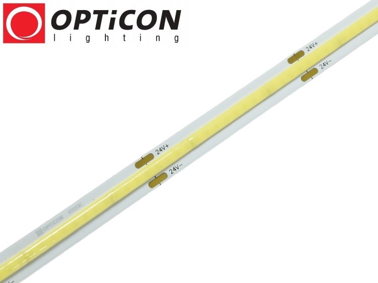 Taśma LED 24V 1600 SMD COB 8mm IP20 8W/m Biały Zimny 6000K OPTICON PREMIUM