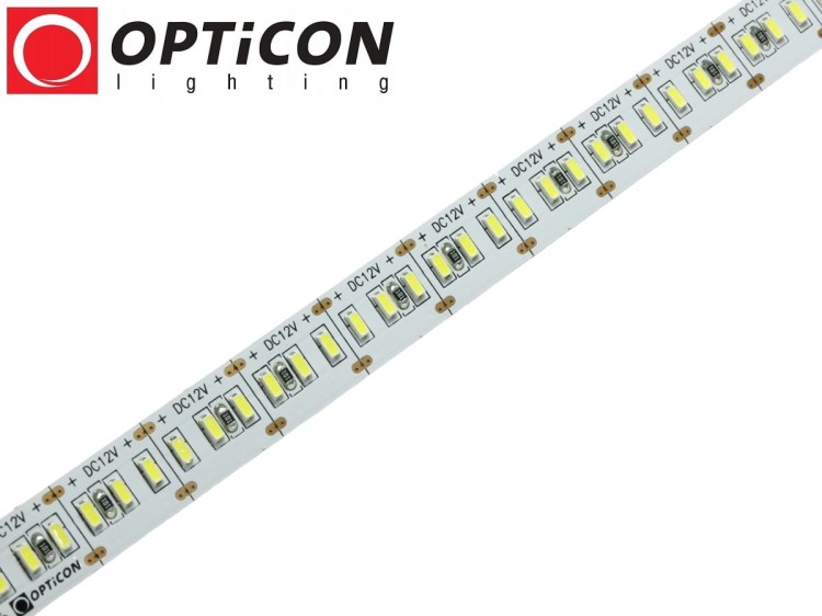 Taśma LED 12V 1200x SMD 3014 10mm IP20 28W Biały Zimny 6000K OPTICON PREMIUM