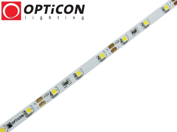Taśma LED 12V 300 SMD 3528 5mm IP20 4,8W/m Biały Dzienny 4300K OPTICON PREMIUM