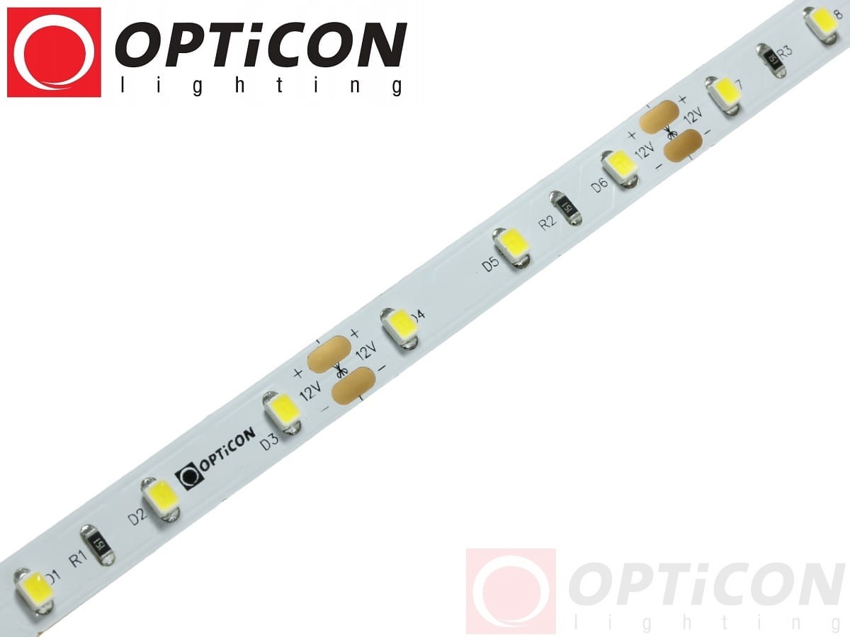 Taśma LED 12V 300 SMD 3528 8mm IP20 4,8W/m Biały Dzienny 4300K OPTICON PREMIUM