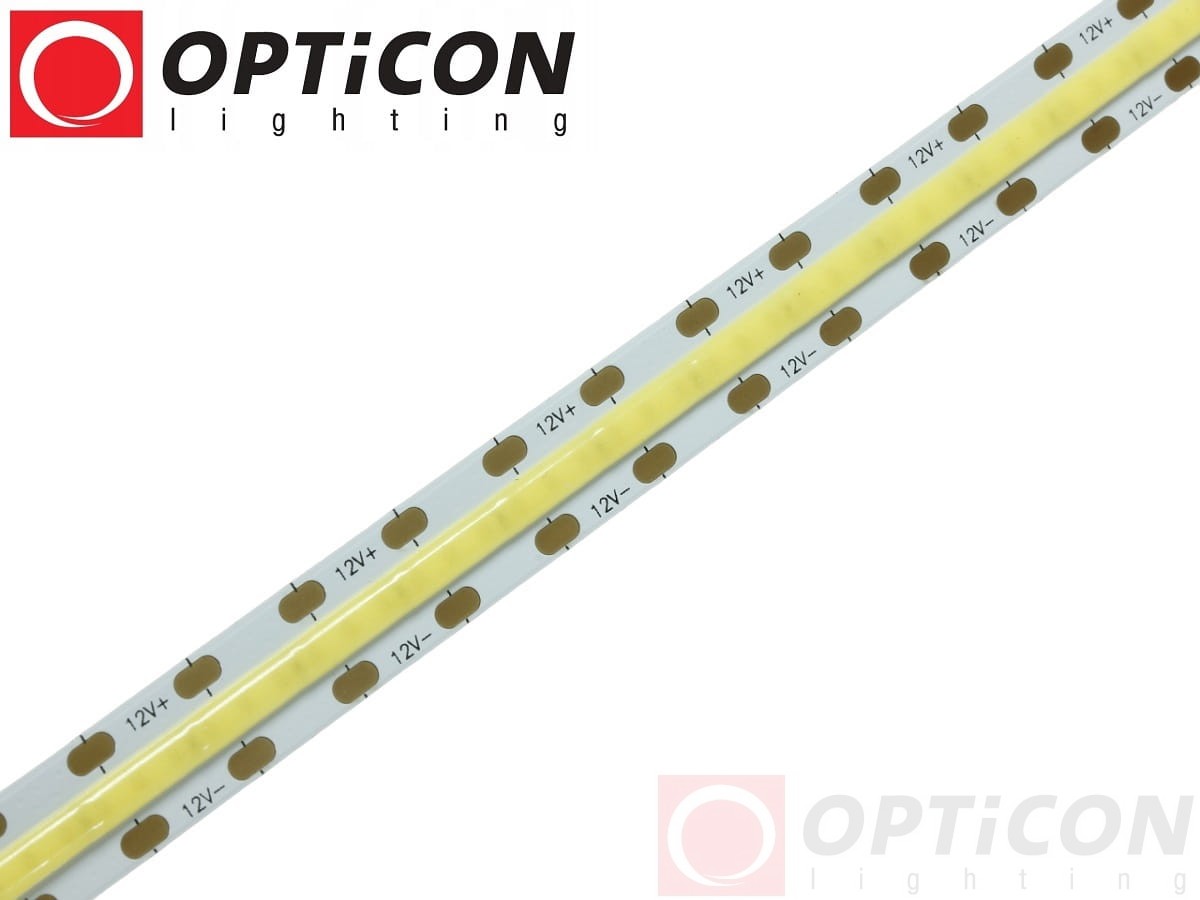 Taśma LED 12V 1500 SMD COB 10mm IP20 10W/m Biały Zimny 6500K OPTICON PREMIUM