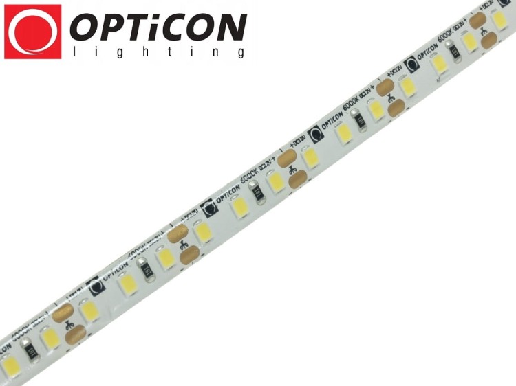 Taśma LED 12V 600 SMD 2835 8mm IP65 9,6W/m Biały Zimny 6000K OPTICON PREMIUM