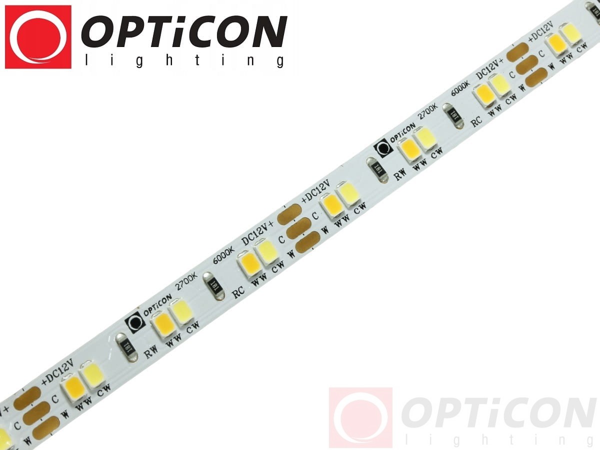 Taśma LED 12V 600 SMD 2835 8mm IP20 9,6W/m Multiwhite CCT OPTICON PREMIUM