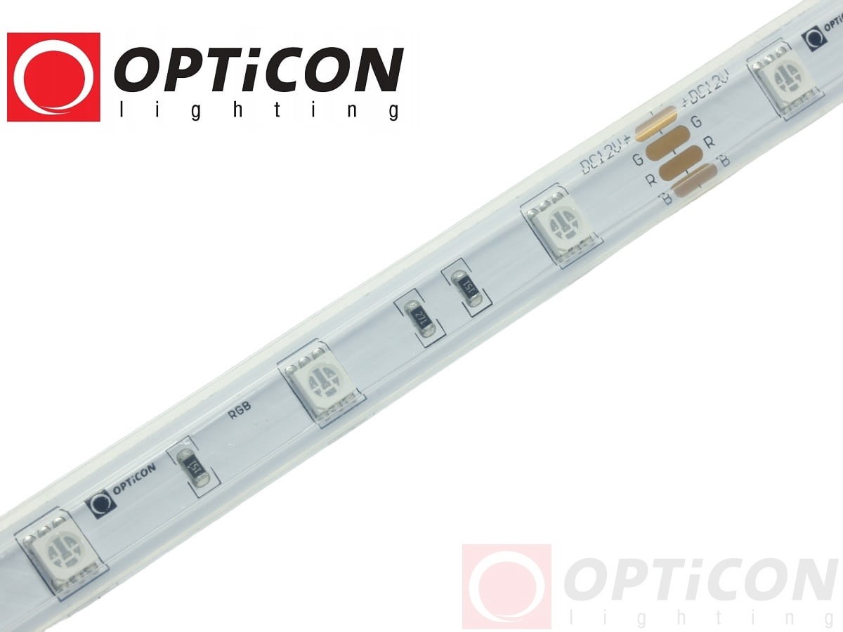 Taśma LED 12V 150x SMD 5050 10mm IP68 7,2W/m RGB OPTICON PREMIUM
