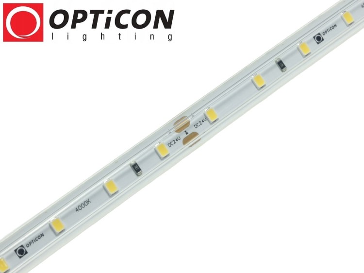 Taśma LED 24V 300 SMD 2835 10mm IP68 4,8W/m Biały Dzienny 4000K OPTICON PREMIUM