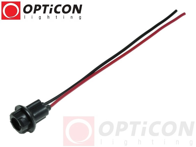 Złącze Gniazdo T10 dla żarówek W5W W3W - Gumowe z przewodami