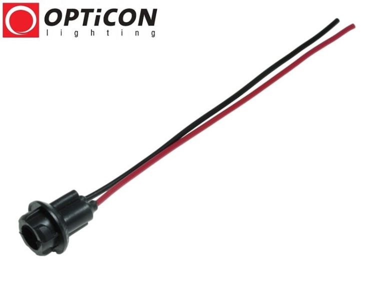 Złącze Gniazdo T10 dla żarówek W5W W3W - Gumowe z przewodami