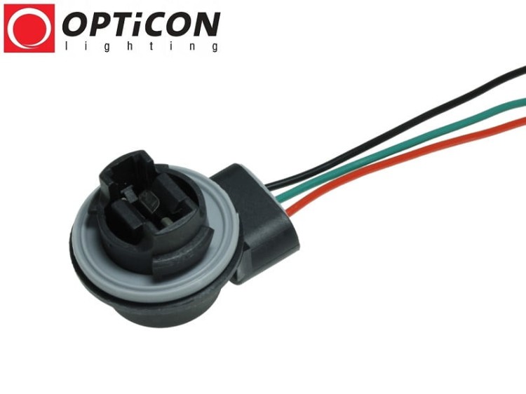 Złącze Gniazdo 3156 3157 dla żarówek P27W P27/7W - Plastikowe z przewodami