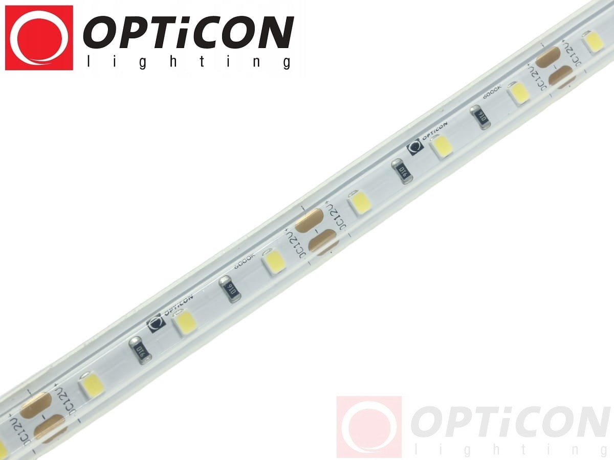Taśma LED 12V 300 SMD 2835 10mm IP68 4,8W/m Biały Zimny 6000K OPTICON PREMIUM