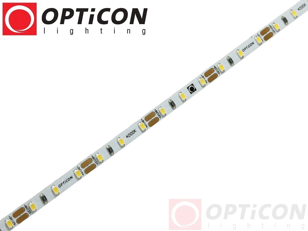 Taśma LED 12V 600 SMD 2216 4mm IP20 7,2W/m Biały Dzienny 4000K OPTICON PREMIUM