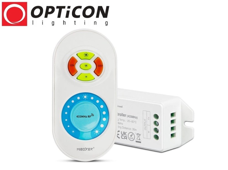 Sterownik Mi-Light MONO 12A 12V / 24V DC 433Mhz + Pilot Dotykowy