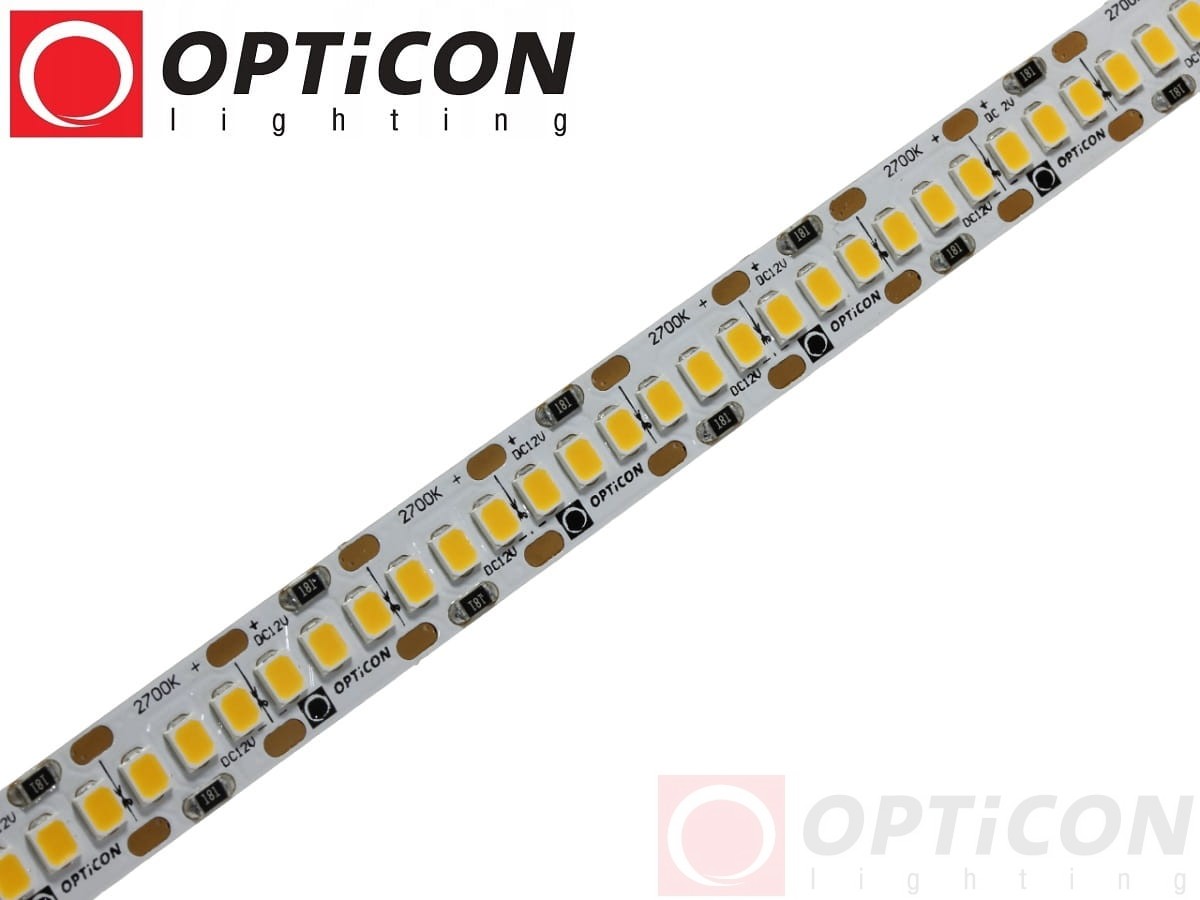 Taśma LED 12V 1200 SMD 2835 10mm IP20 19,2W/m Biały Ciepły 2700K OPTICON PREMIUM