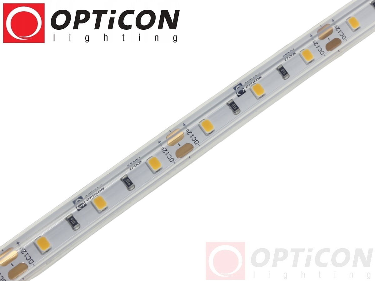 Taśma LED 12V 300 SMD 2835 10mm IP68 4,8W/m Biały Ciepły 2700K OPTICON PREMIUM