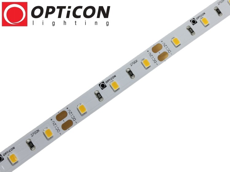 Taśma LED 12V 300 SMD 2835 8mm IP20 4,8W/m Biały Ciepły 2700K OPTICON PREMIUM