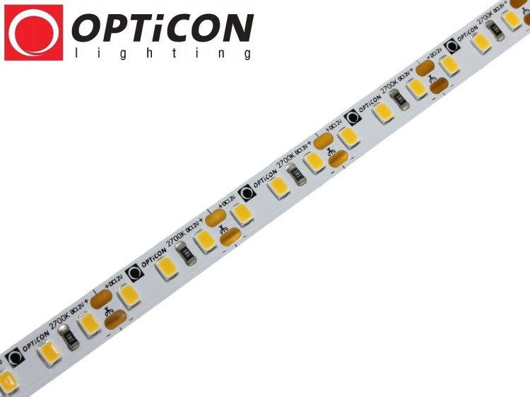 Taśma LED 12V 600 SMD 2835 8mm IP20 9,6W/m Biały Ciepły 2700K OPTICON PREMIUM