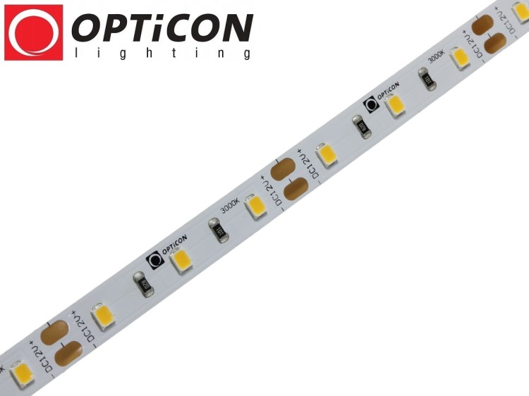 Taśma LED 12V 300 SMD 2835 8mm IP20 4,8W/m Biały Ciepły 3000K OPTICON PREMIUM