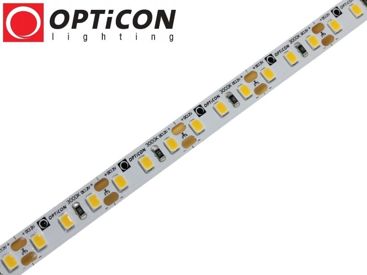 Taśma LED 12V 600 SMD 2835 8mm IP20 9,6W/m Biały Ciepły 3000K OPTICON PREMIUM