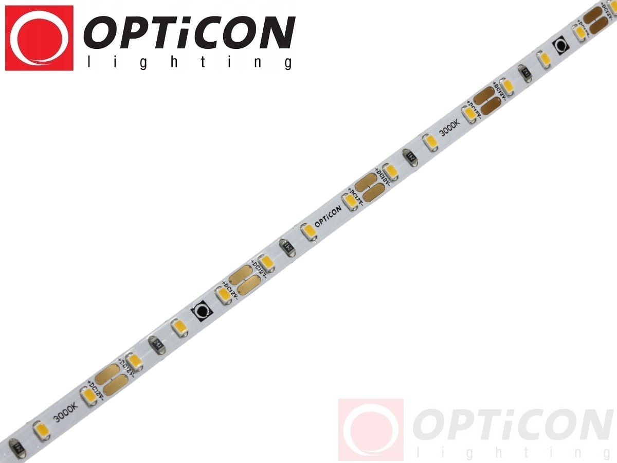 Taśma LED 12V 600 SMD 2216 4mm IP20 7,2W/m Biały Ciepły 3000K OPTICON PREMIUM
