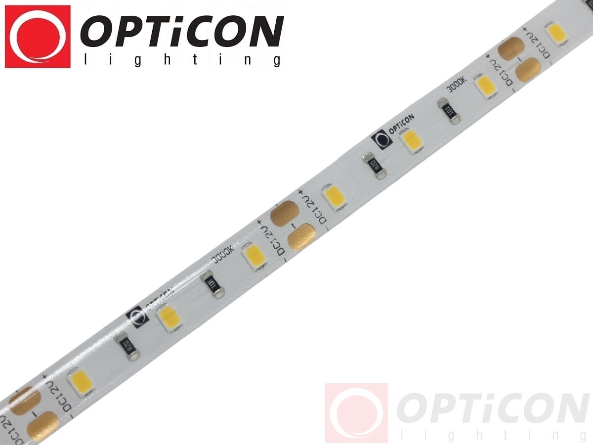 Taśma LED 12V 300 SMD 2835 8mm IP65 4,8W/m Biały Ciepły 3000K OPTICON PREMIUM