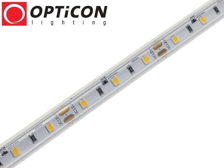 Taśma LED 12V 300 SMD 2835 10mm IP68 4,8W/m Biały Ciepły 3000K OPTICON PREMIUM