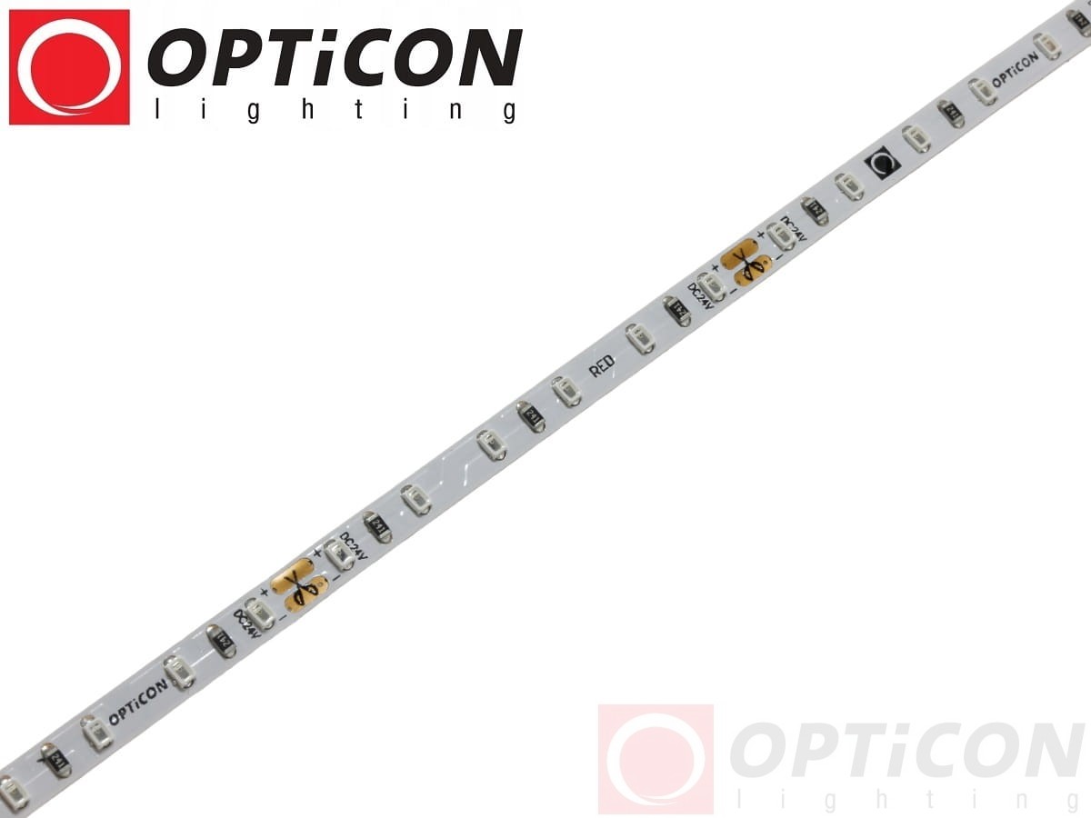 Taśma LED 24V 600 SMD 2216  4mm IP20 7,2W /m Czerwony OPTICON PREMIUM
