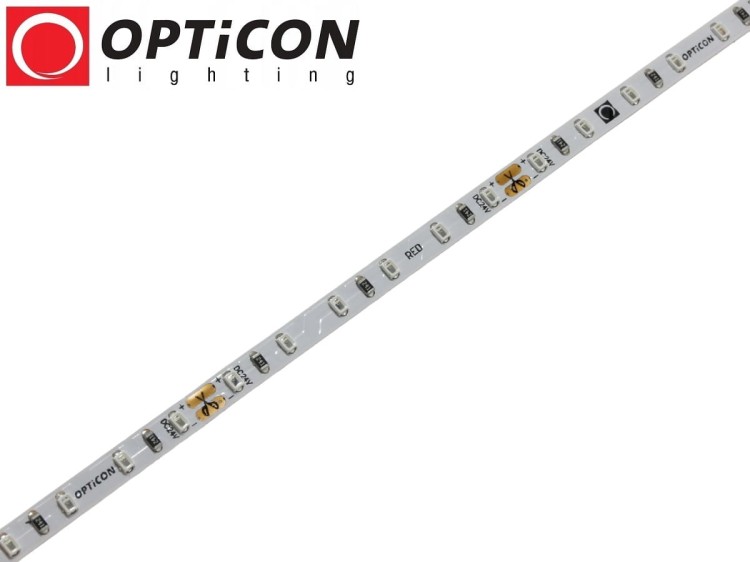 Taśma LED 24V 600 SMD 2216  4mm IP20 7,2W /m Czerwony OPTICON PREMIUM