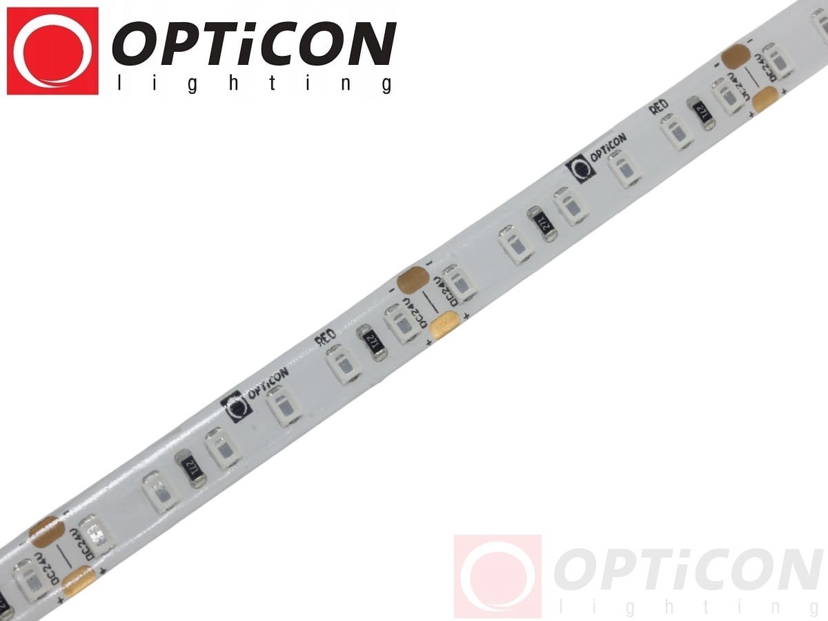 Taśma LED 24V 600 SMD 2835 8mm IP65 9,6W /m Czerwony OPTICON PREMIUM