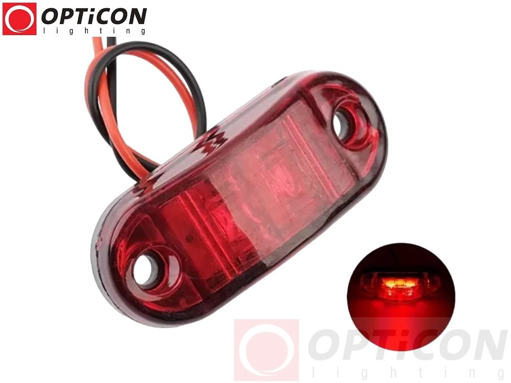 Lampka Obrysowa LED 12V DC 2x SMD5630 IP65 0,5W Czerwony OPTICON