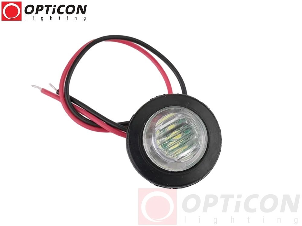 Lampka Obrysowa LED 12V DC 3x SMD2835 IP65 0,5W Biały Zimny 6000K OPTICON