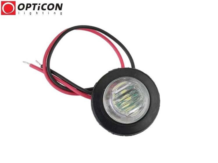 Lampka Obrysowa LED 12V DC 3x SMD2835 IP65 0,5W Biały Zimny 6000K OPTICON