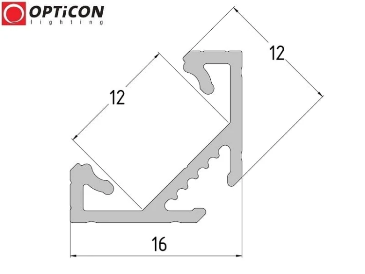 Profil LED C2 Biały aluminium anodowane - 100 cm