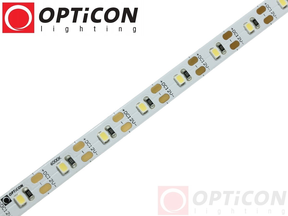 Taśma LED 12V 300 SMD 2835 8mm IP20 7,2W/m Biały Zimny 6000K OPTICON PREMIUM