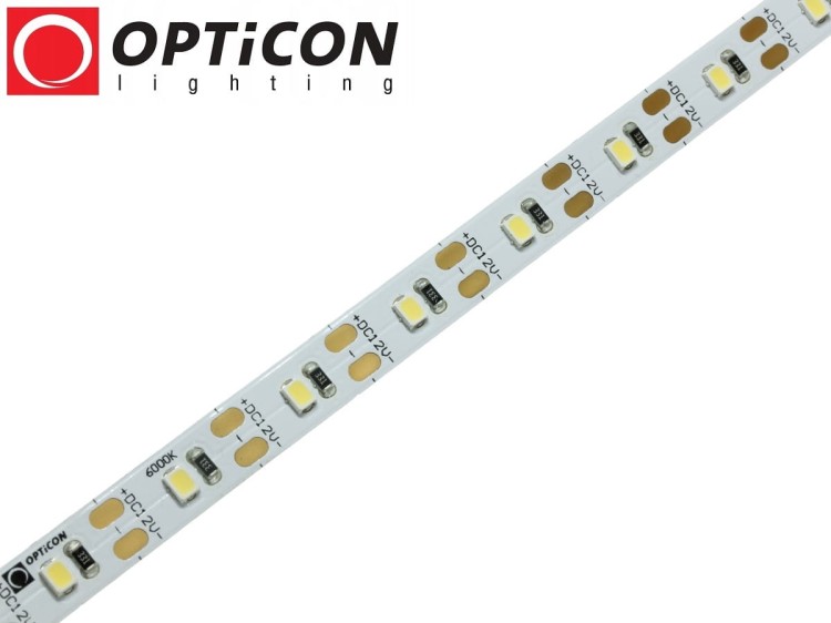 Taśma LED 12V 300 SMD 2835 8mm IP20 7,2W/m Biały Zimny 6000K OPTICON PREMIUM