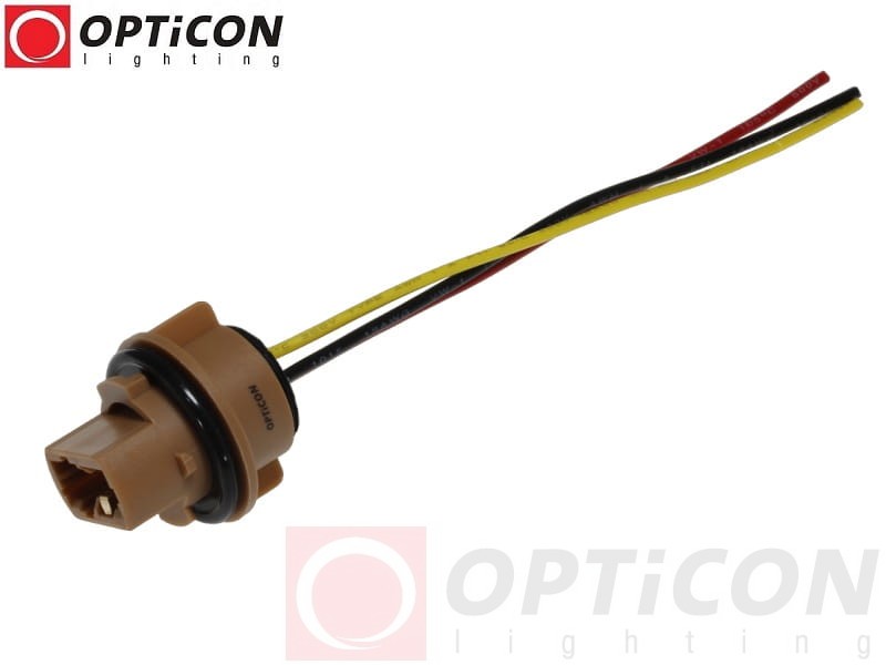 Złącze Gniazdo T20 7440 / 7443 dla żarówek W21W, Wy21W, W21/5W - Plastikowe z przewodami