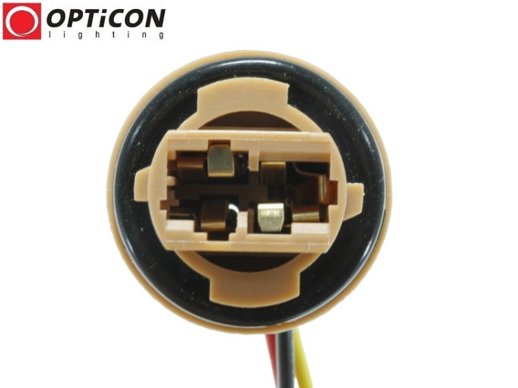 Złącze Gniazdo T20 7440 / 7443 dla żarówek W21W, Wy21W, W21/5W - Plastikowe z przewodami