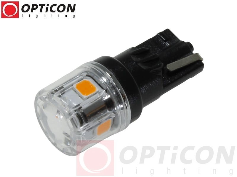 Żarówka Led W5W T10 5x SMD3030 12V Pomarańczowy OPTICON PREMIUM
