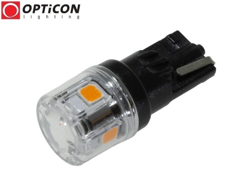 Żarówka Led W5W T10 5x SMD3030 12V Pomarańczowy OPTICON PREMIUM