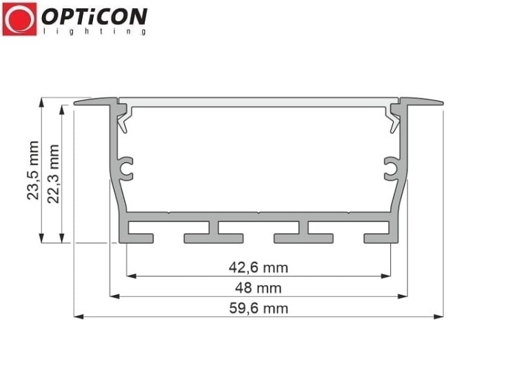 Profil LED G7 Srebrny aluminium anodowane - 200 cm