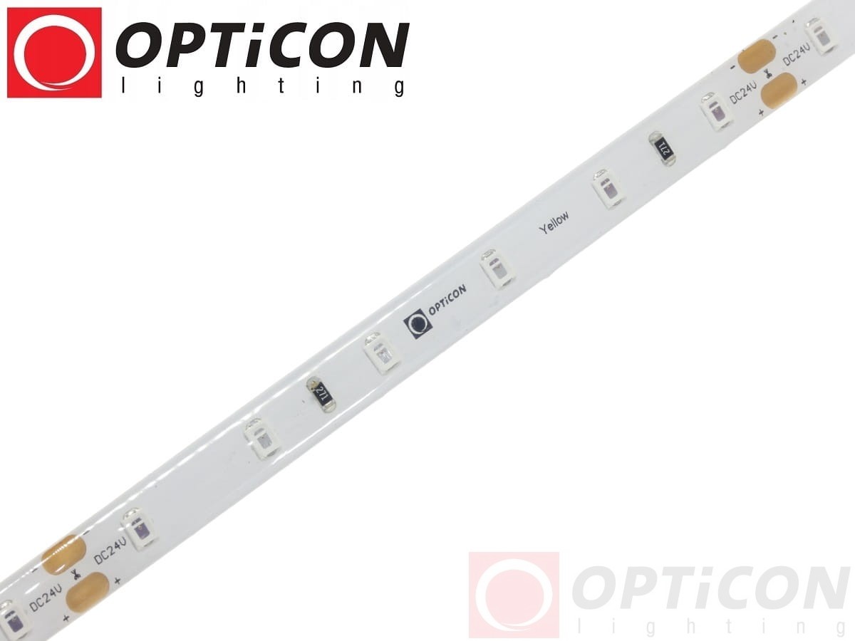 Taśma LED 24V 300 SMD 2835 8mm IP65 4,8W /m Żółty OPTICON PREMIUM