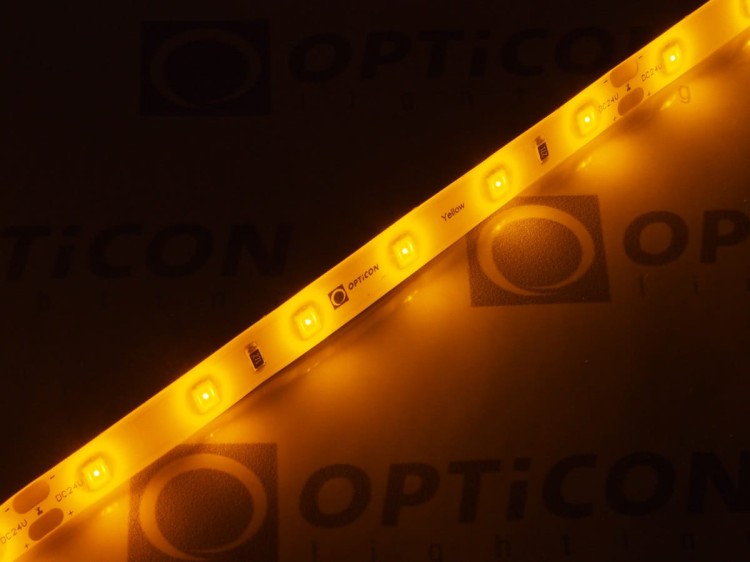 Taśma LED 24V 300 SMD 2835 8mm IP65 4,8W /m Żółty OPTICON PREMIUM