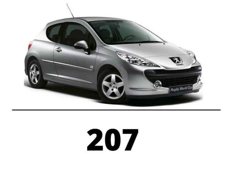 Peugeot 207 5d - Zestaw oświetlenie kabiny LED Standard 4000K - 5 żarówek