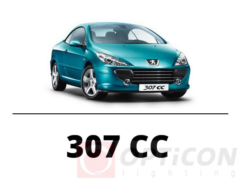 Peugeot 307 CC - Zestaw oświetlenie kabiny LED Standard 4000K - 5 żarówek
