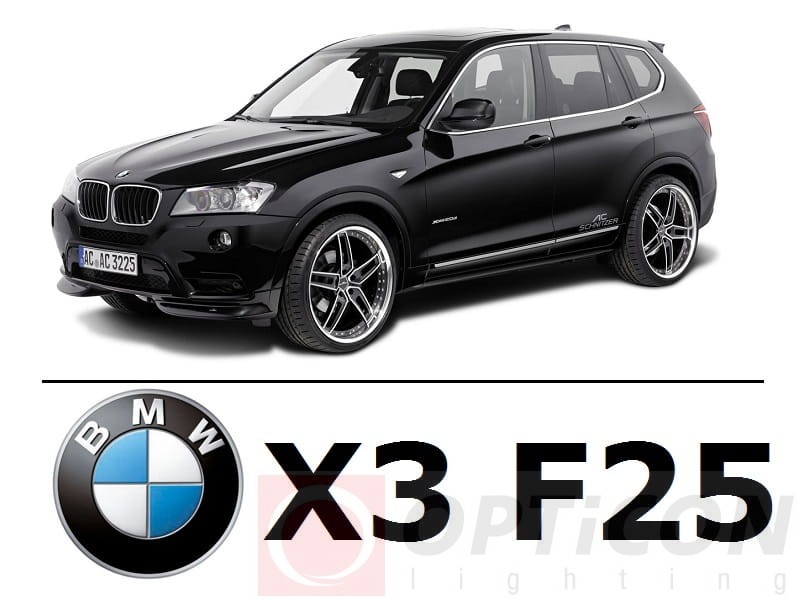 BMW X3 F25 - Zestaw oświetlenie kabiny LED 4000K Standard - 20 żarówek