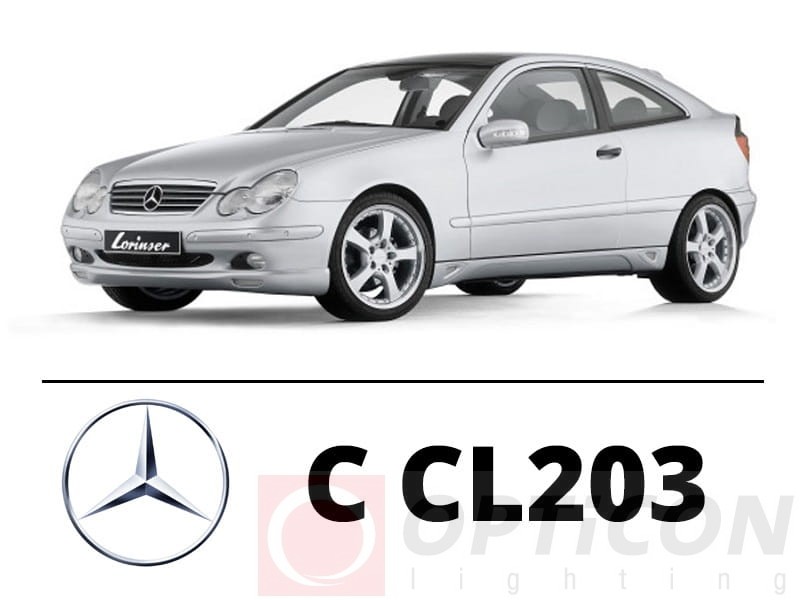 Mercedes Benz W203 Coupe - Zestaw oświetlenie kabiny LED 4000K Standard - 6 żarówek