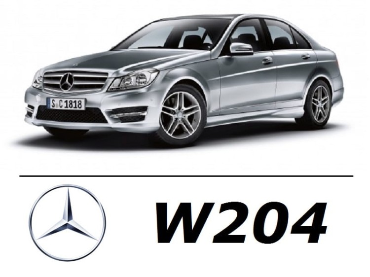 Mercedes W204 Sedan - Zestaw oświetlenie kabiny LED 4000K Standard - 10 żarówek