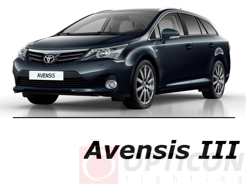 Toyota Avensis III T27 - Zestaw oświetlenia kabiny LED 6000K Standard - 9 żarówek