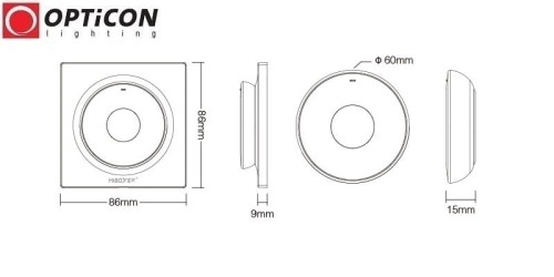 Pilot Mi-Light K1-B MONO / CCT 1x Strefowy Radiowy 2,4G - Czarny